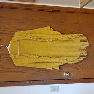 Macchia Di Ruggine Sparkly Knit Throw Shawl Poncho Cardigan